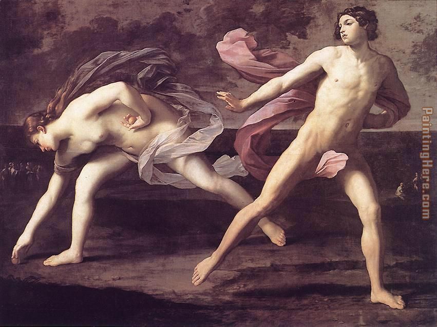 Atalanta and Hippomenes painting - Guido Reni Atalanta and Hippomenes art painting